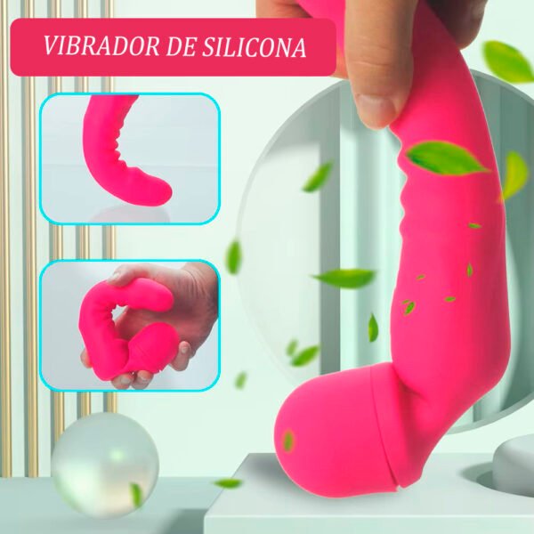 Vibrador estimulador de clítoris 2 en 1 con doble estimulación para orgasmos explosivos.