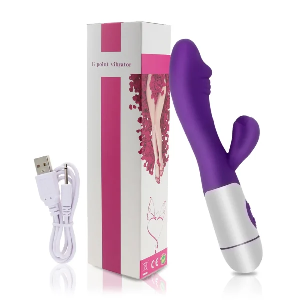 Vibrador conejito impermeable, placer acuático, doble estimulación, recargable, silicona segura.