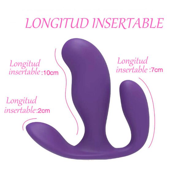 Vibrador triple de silicona de grado médico