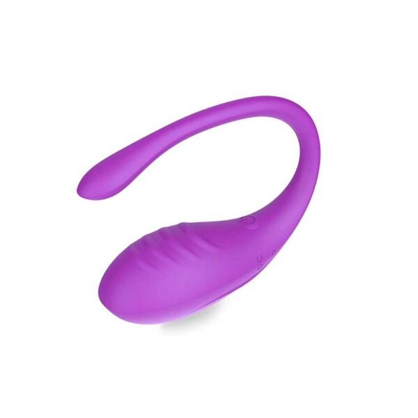 Huevo vibrador morado con control remoto para juego en pareja