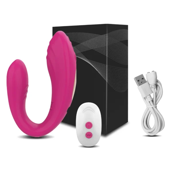 Vibrador de huevo con mando inalámbrico, color rosa.