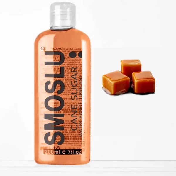 Lubricante sabor caramelo, textura suave y aroma dulce, ideal para encuentros íntimos placenteros.