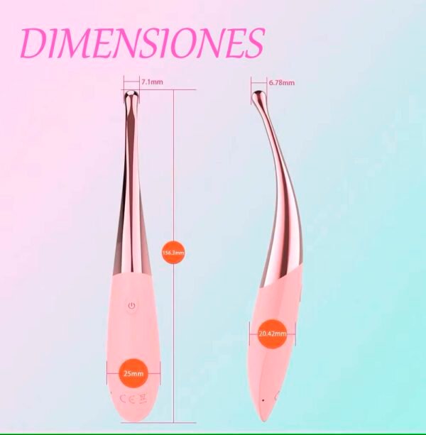 Medidas del masajeador de clitoris: dimensiones exactas para una estimulación precisa.