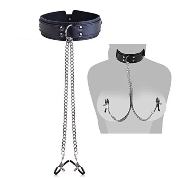 Collar de sumisión con pinzas - Imagen 3