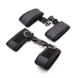 Esposas BDSM de velcro acolchadas para muñecas y tobillos con cierre rápido y anillas metálicas