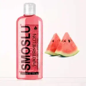 Lubricante sabor sandía, textura suave y aroma dulce, ideal para encuentros íntimos placenteros.